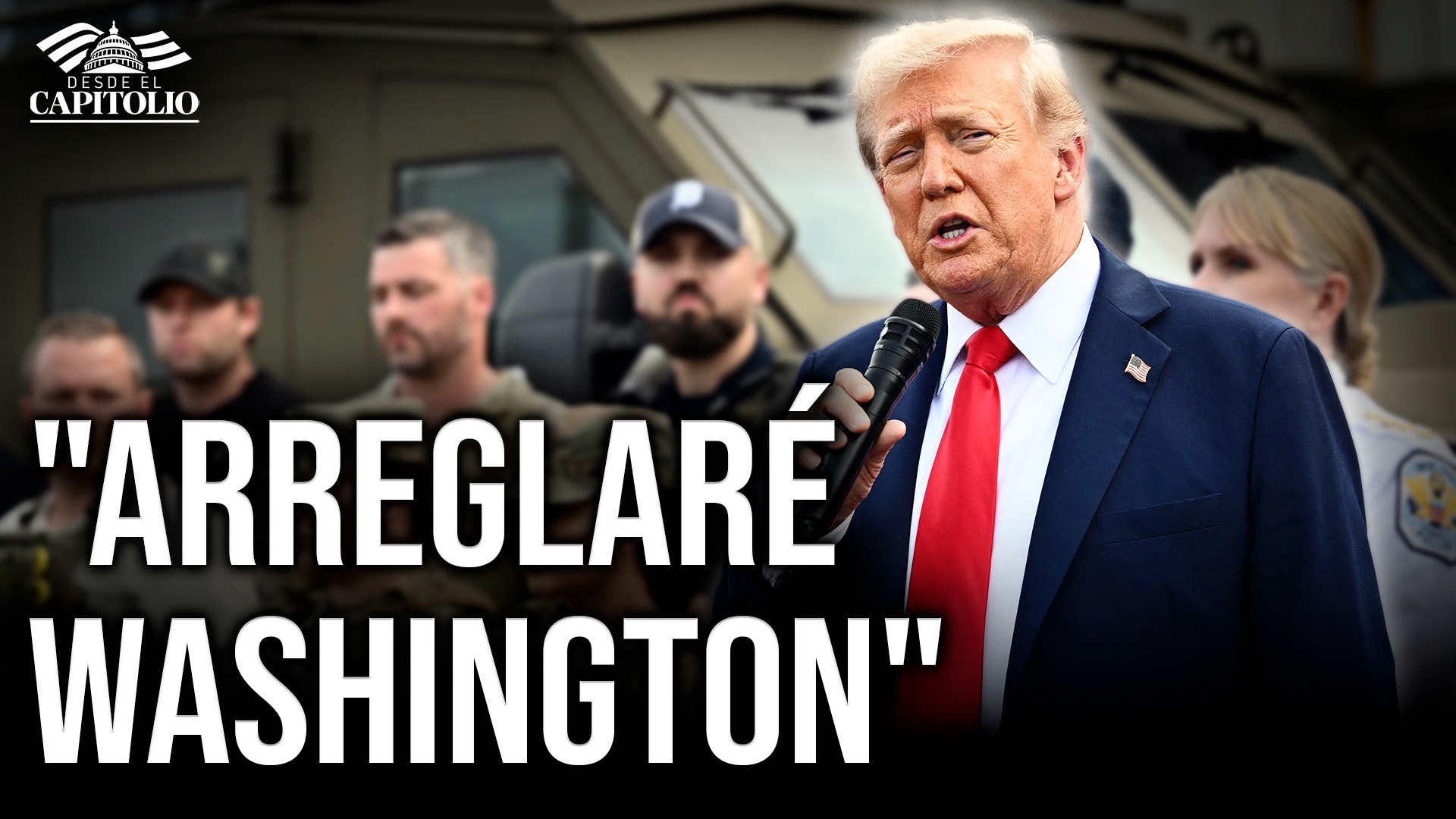 Imagen de Trump sale a patrullar las calles de Washington DC