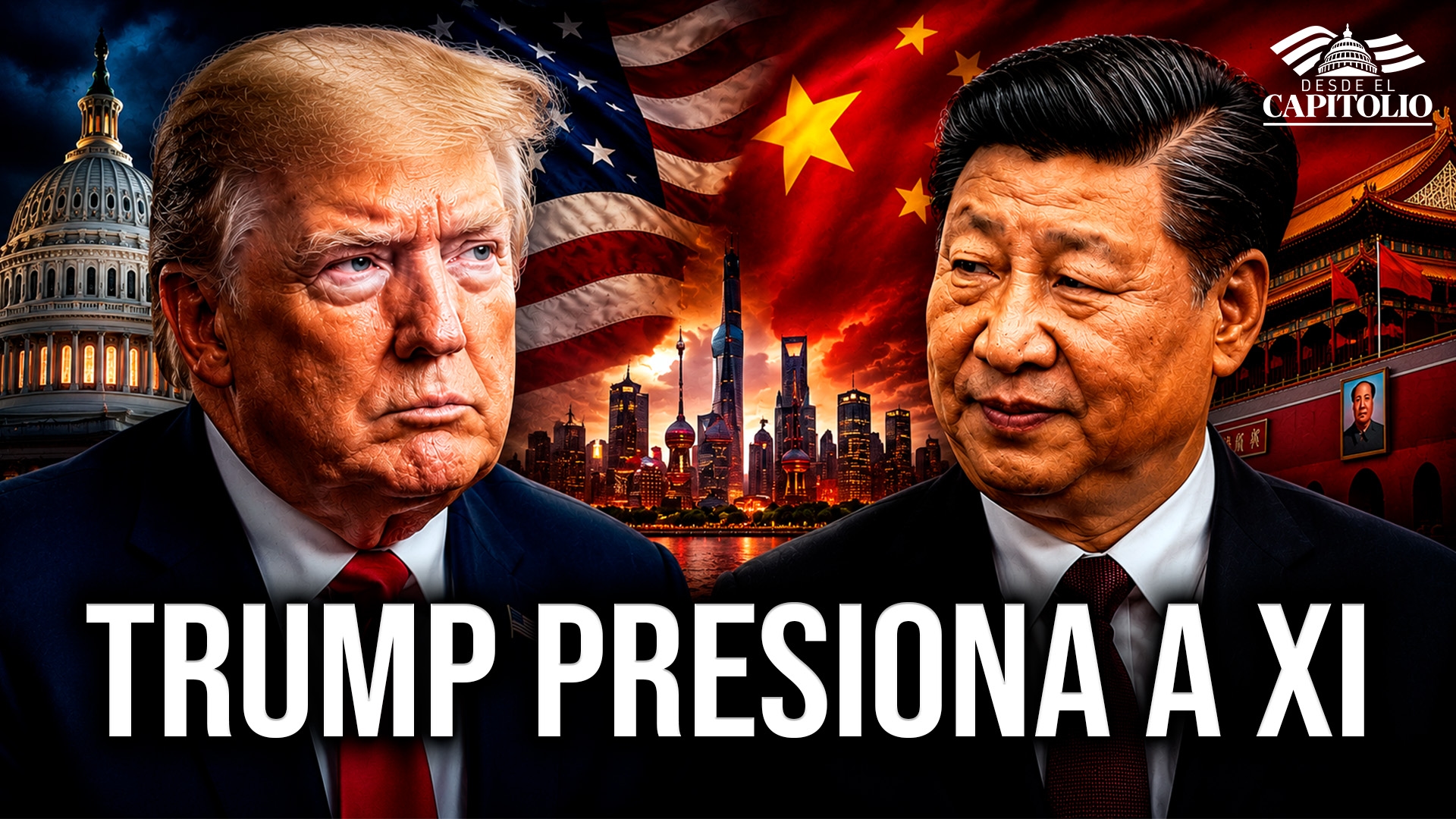 Imagen de Trump llegó a Beijing en medio de una de las tensiones más delicadas entre Estados Unidos y China