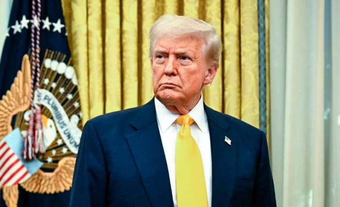 El presidente Donald Trump en el Despacho Oval de la Casa Blanca el 21 de febrero de 2025. (Jim Watson/AFP vía Getty Images)