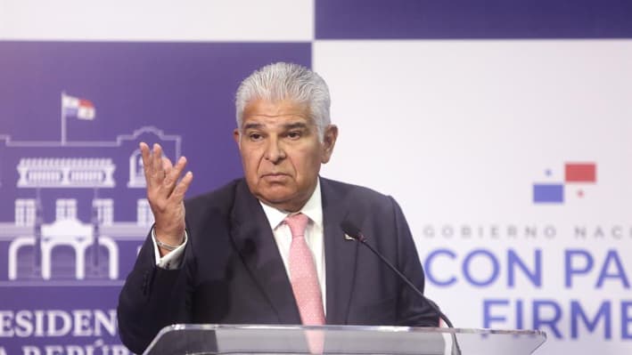 Foto de archivo del presidente de Panamá José Raúl Mulino. EFE/Carlos Lemos