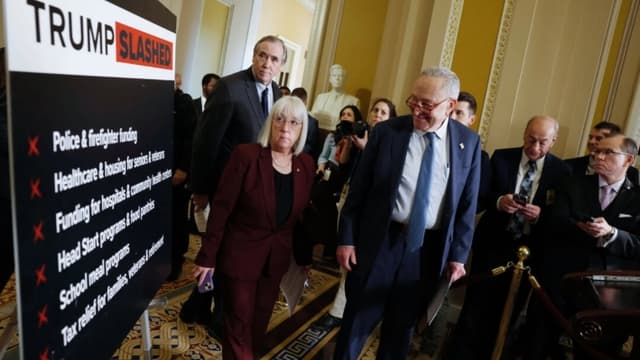 Demócratas apuntan a recortes del gobierno de Trump en negociaciones sobre el gasto público
