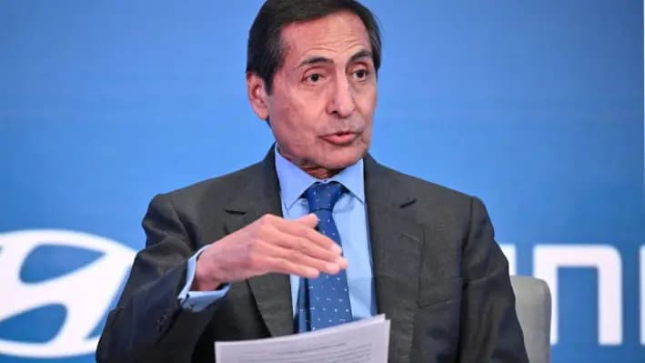 Rogelio Ramírez de la O, secretario de Hacienda y Crédito Público de México, habla durante la Cumbre de Economía Mundial Semafor 2024 en Washington, DC, el 17 de abril de 2024. (Mandel Ngan/AFP vía Getty Images)