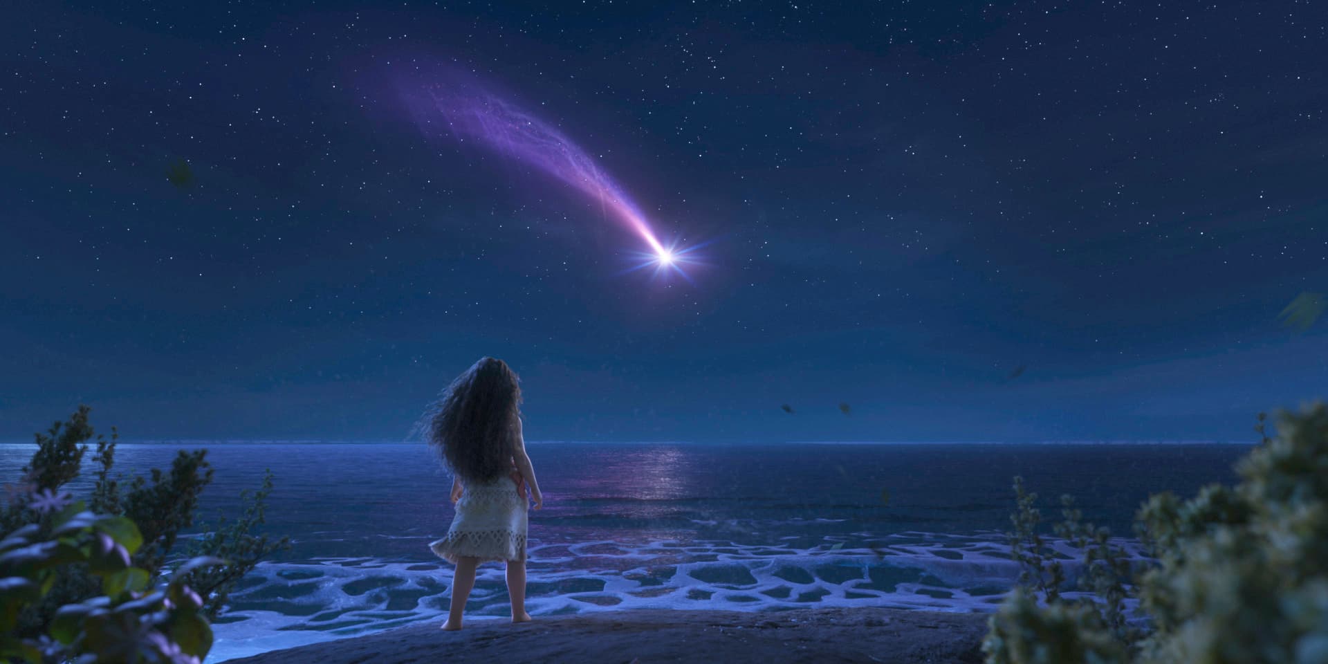 El personaje Moana, con la voz de Auli'i Cravalho, en una escena de "Moana 2". (Disney vía AP).