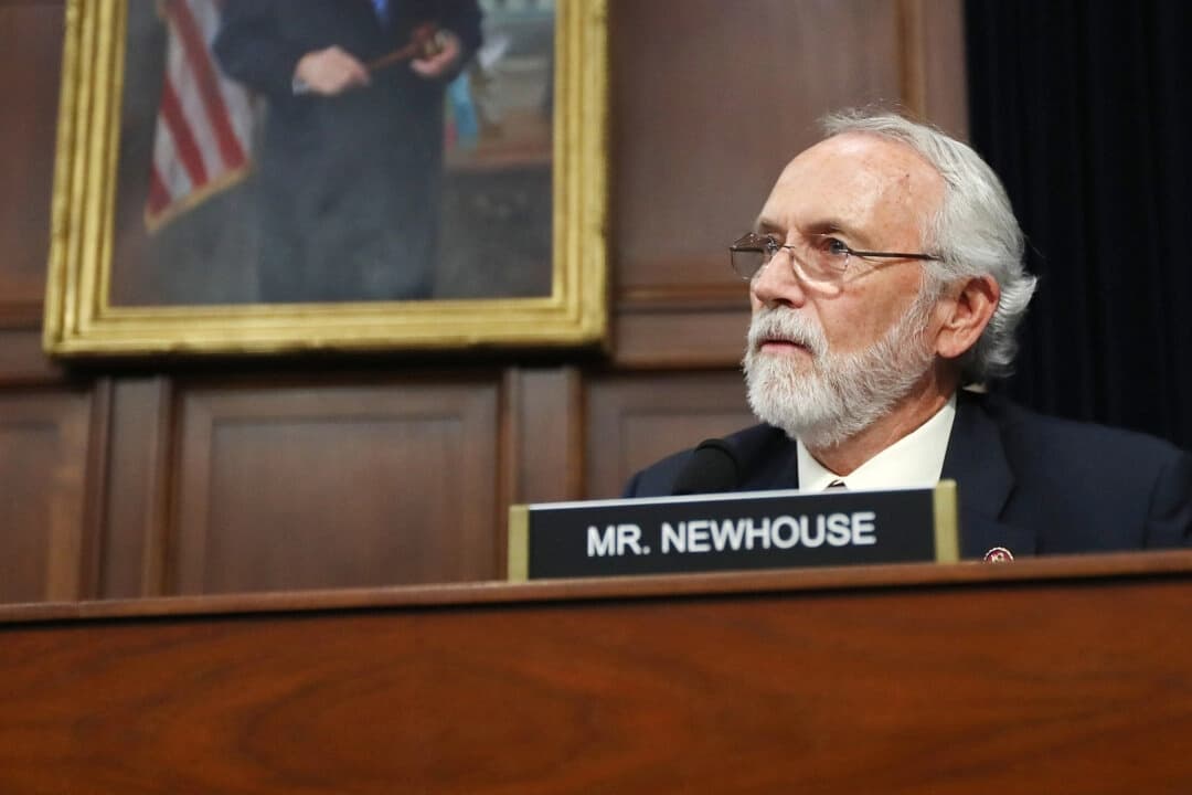 El representante Dan Newhouse (R-Wash.) interroga a Matt Albence, entonces director interino del Servicio de Inmigración y Control de Aduanas, durante una audiencia en el edificio de oficinas de la Cámara de Representantes Rayburn en el Capitolio de Washington el 25 de julio de 2019. (Chip Somodevilla/Getty Images)
