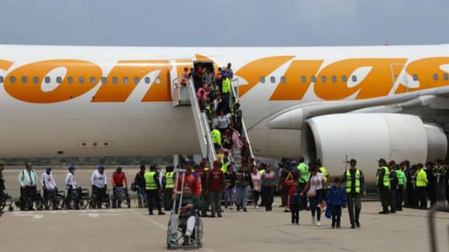 Llegan a Venezuela más de 300 repatriados en un vuelo procedente de México