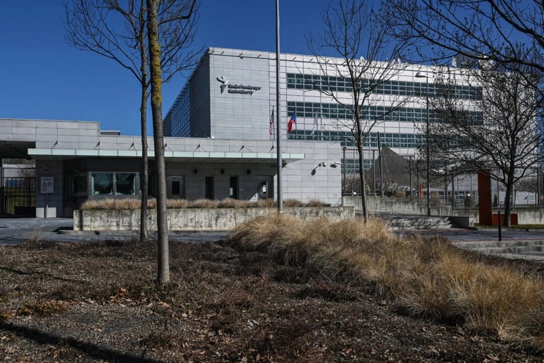 La sede de Radio Free Europe/Radio Liberty en Praga, República Checa, el 18 de marzo de 2025. (Michal Cizek/AFP a través de Getty Images)