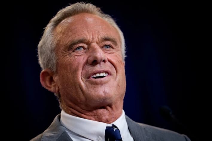 El secretario de Salud, Robert F. Kennedy Jr., habla en Washington, el 22 de abril de 2025. (Andrew Harnik/Getty Images)