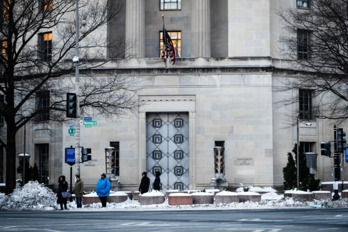 El Departamento de Justicia en Washington, el 9 de enero de 2025. (Madalina Vasiliu/The Epoch Times)