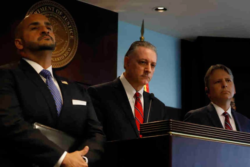 El fiscal federal Stephen Muldrow (c) habla durante una rueda de prensa. Imagen de archivo. EFE/ Thais Llorca
