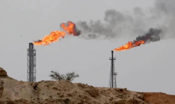 Una instalación petrolera a orillas del Golfo Pérsico, en la isla de Khark, Irán, el 12 de marzo de 2017. (Atta Kenare/AFP vía Getty Images)