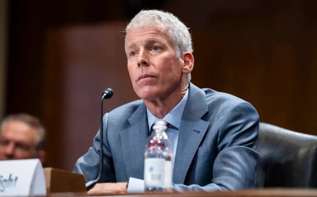 El entonces candidato a Secretario de Energía, Chris Wright, testifica ante el Comité Senatorial de Energía y Recursos Naturales en el Capitolio de EE. UU., el 15 de enero de 2025. (Madalina Vasiliu/The Epoch Times)