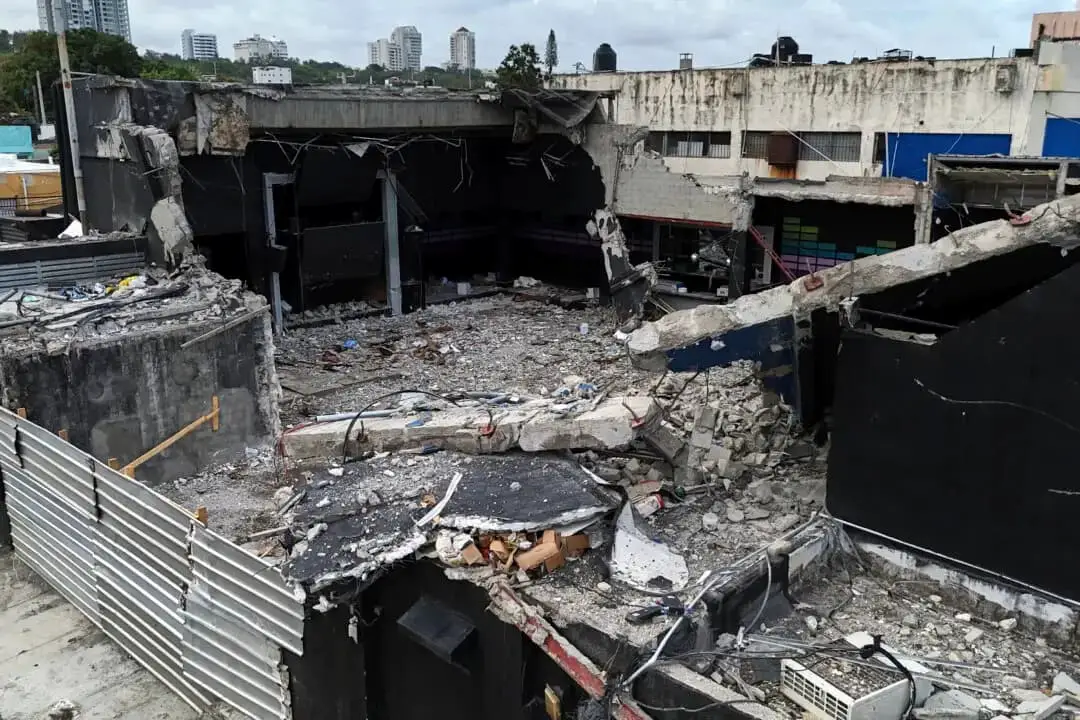 Discoteca Jet Set días después de que su techo se derrumbara, acabando con la vida de más de 200 personas, en Santo Domingo, República Dominicana, el viernes 11 de abril de 2025. (Matias Delacroix/AP Photo)