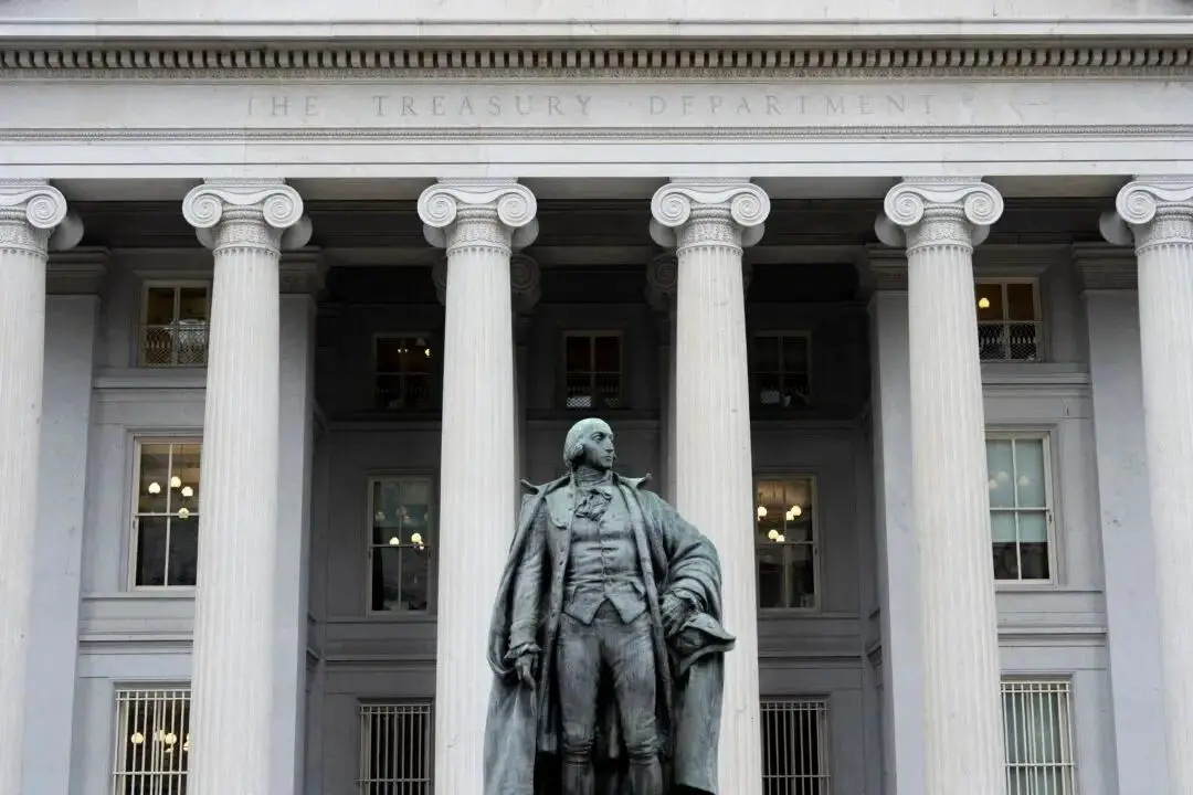 El edificio del Departamento del Tesoro en Washington el 13 de marzo de 2025. (Alex Brandon/AP Photo)
