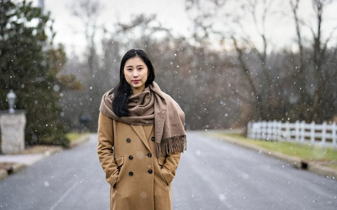 La bailarina de Shen Yun Ellie Rao en Middletown, Nueva York, el 3 de diciembre de 2024. (Samira Bouaou/The Epoch Times)