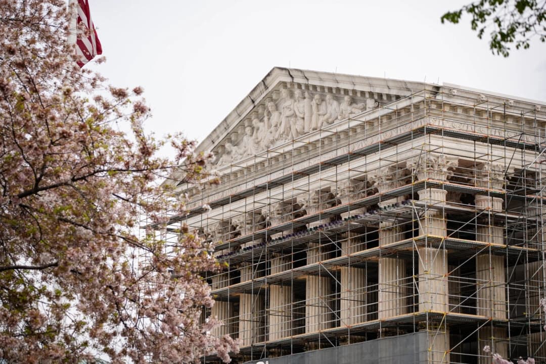 La Corte Suprema de los Estados Unidos en Washington, el 3 de abril de 2025. (Madalina Vasiliu/The Epoch Times)