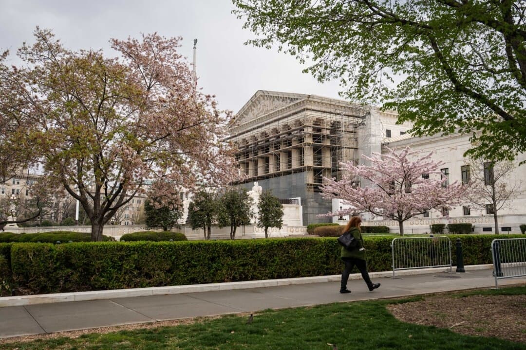 La Corte Suprema de EE.UU. en Washington el 3 de abril de 2025. (Madalina Vasiliu/The Epoch Times)
