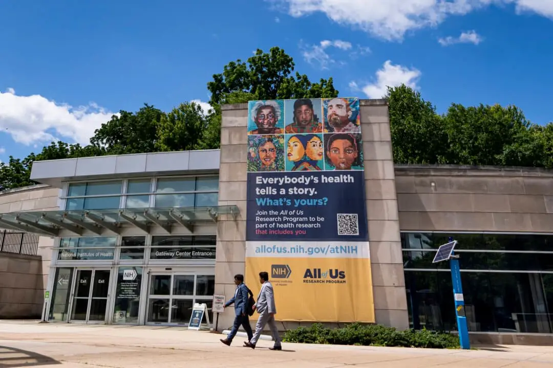 Los Institutos Nacionales de Salud (NIH) en Bethesda, Maryland, el 30 de mayo de 2024. (Madalina Vasiliu/The Epoch Times).