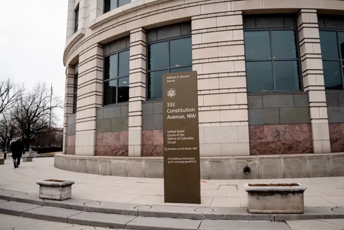 El tribunal E. Barrett Prettyman, en Washington, el 19 de febrero de 2025. (Madalina Vasiliu/The Epoch Times)