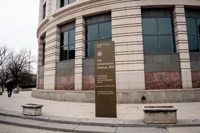 El tribunal E. Barrett Prettyman, en Washington, el 19 de febrero de 2025. (Madalina Vasiliu/The Epoch Times)
