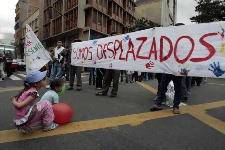 Colombia es el tercer país del mundo con más desplazados por la violencia: 7.3 millones