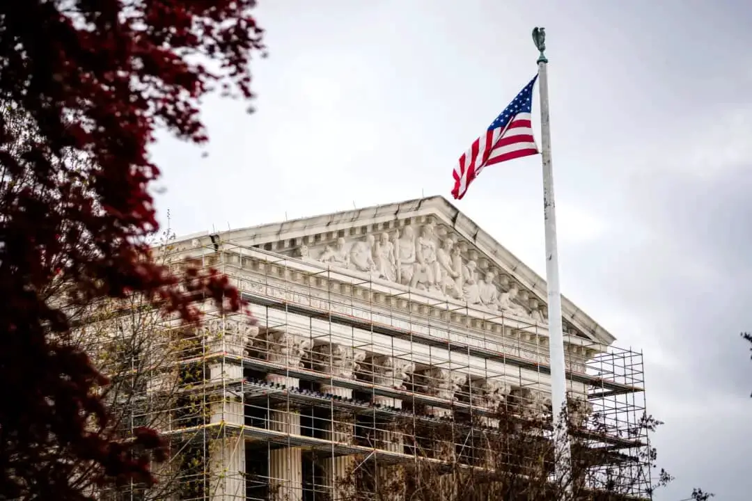 La Corte Suprema en Washington el 3 de abril de 2025. (Madalina Vasiliu/The Epoch Times)