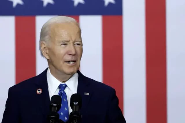 El presidente Joe Biden pronuncia un discurso en el Departamento de Trabajo, en Washington, el 16 de diciembre de 2024. (Kevin Dietsch/Getty Images)
