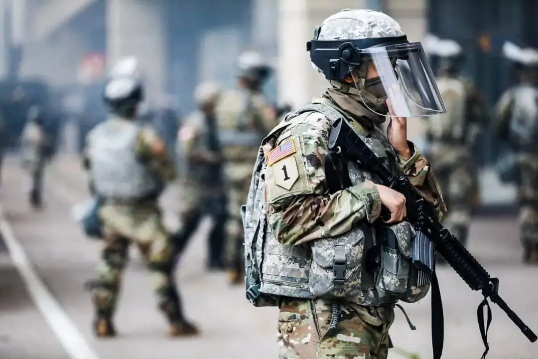 Miembros de la Guardia Nacional, en esta foto de archivo. (Charlotte Cuthbertson/The Epoch Time)