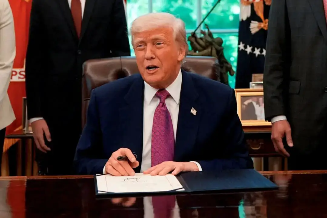 El presidente de Estados Unidos, Donald Trump, en Washington el 9 de mayo de 2025. (Kent Nishimura/Reuters)