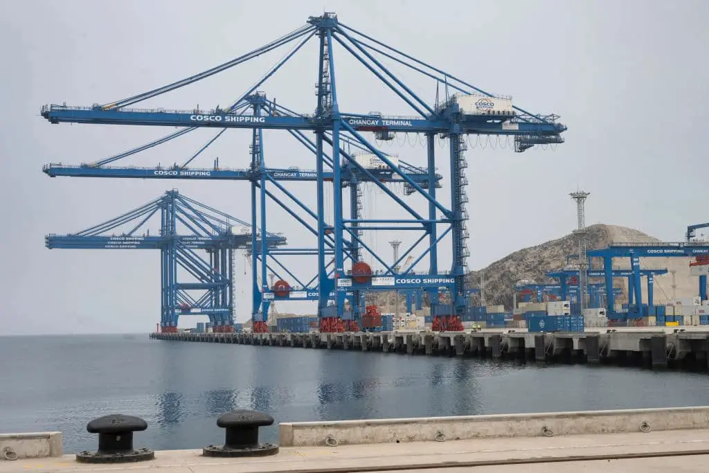 El nuevo puerto de Chancay, Perú, el 29 de octubre de 2024. (Cris Bouroncle/AFP vía Getty Images)