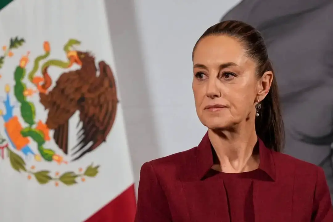 La presidenta mexicana, Claudia Sheinbaum, asiste a su rueda de prensa matutina en el Palacio Nacional de Ciudad de México el 2 de abril de 2025. (AP Photo/Marco Ugarte, archivo)
