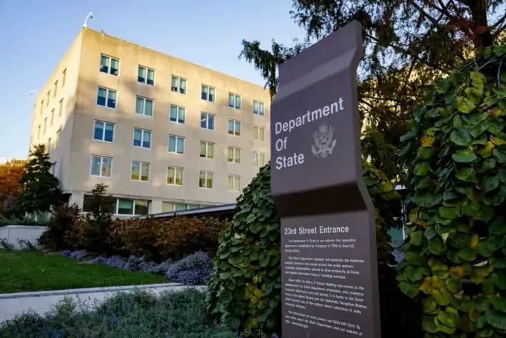El edificio del Departamento de Estado en Washington, el 13 de noviembre de 2023. (Madalina Vasiliu/The Epoch Times)
