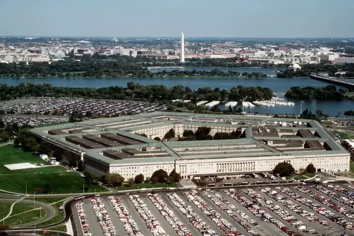 El edificio del Pentágono, sede del Departamento de Defensa de EE. UU., en Washington, en una fotografía aérea sin fecha. (Fuerza Aérea de EE. UU./Getty Images)