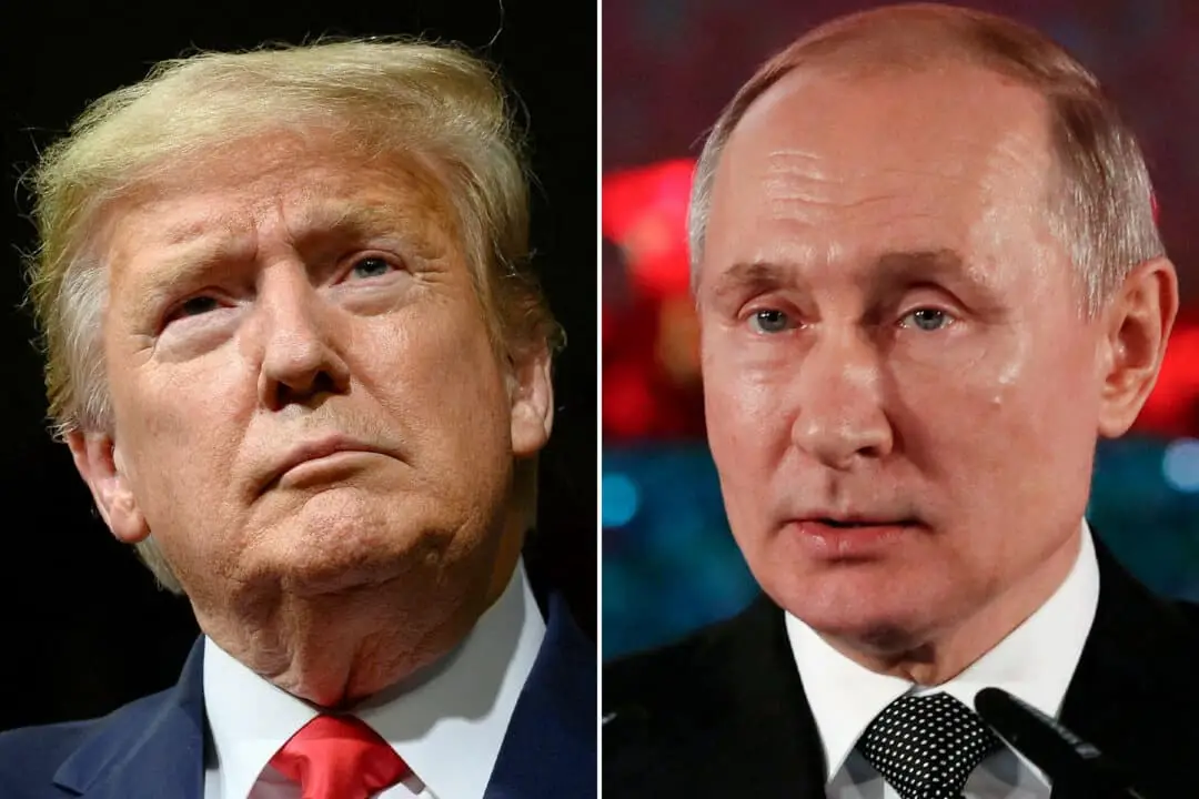 (Izquierda) El presidente de los Estados Unidos, Donald Trump, en Phoenix el 19 de febrero de 2020; (derecha) el presidente ruso, Vladímir Putin, en Jerusalén el 23 de enero de 2020. (Jim Watson, Emmanuel Dunand/AFP a través de Getty Images)