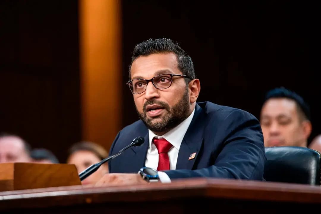 Kash Patel, entonces candidato a director del FBI, testifica ante el Comité Judicial del Senado en el Capitolio, en Washington, el 30 de enero de 2025. (Madalina Vasiliu/The Epoch Times)
