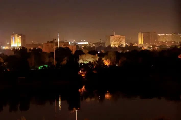 La Zona Verde en Bagdad, Irak, el 29 de agosto de 2022. (Thaier Al-Sudani/Reuters)