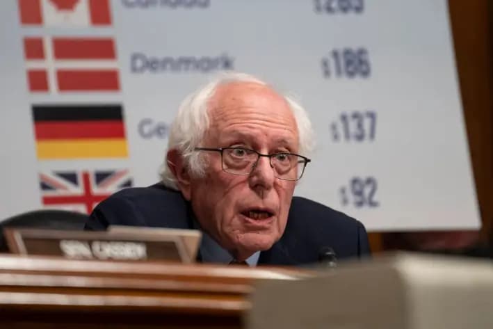 El senador Bernie Sanders (independiente por Vermont) habla en Washington, el 24 de septiembre de 2024. (Madalina Vasiliu/The Epoch Times)
