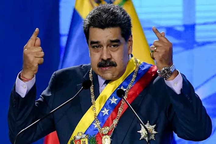 El presidente venezolano, Nicolás Maduro, en Caracas, Venezuela, el 22 de enero de 2021. (Matias Delacroix/AP Photo)