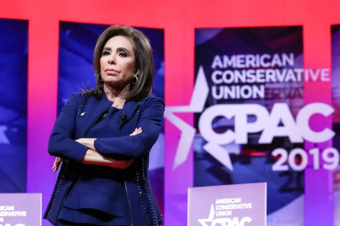 La juez Jeanine Pirro habla en la convención CPAC en National Harbor, Maryland, el 2 de marzo de 2019. (Samira Bouaou/The Epoch Times)
