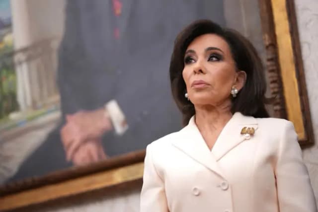 La fiscal federal interina para el Distrito de Columbia, Jeanine Pirro, en su ceremonia de juramentación en la Casa Blanca, el 28 de mayo de 2025. (Andrew Harnik/Getty Images)