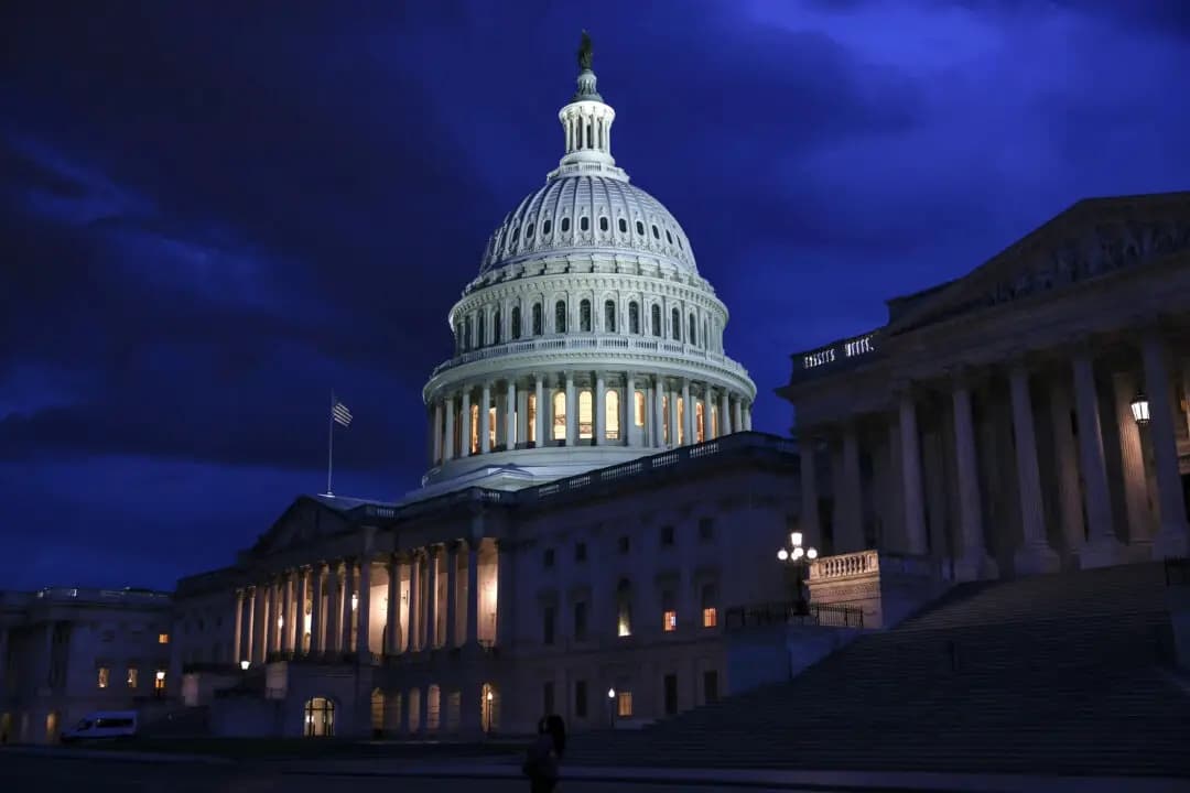 Las escaleras del Capitolio del Senado en Washington el 26 de junio de 2025. (Jemal Countess/Getty Images para Protect Our Care)
