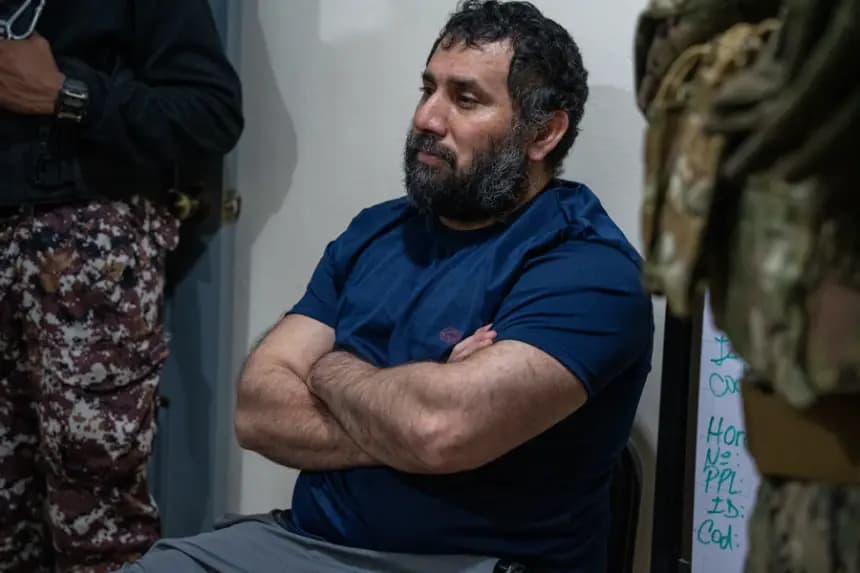 El narcotraficante José Adolfo Macías Villamar ("Fito") espera a su llegada a la cárcel La Roca el pasado miércoles 25 de junio de 2025, en Guayaquil (Ecuador). EFE/ Mauricio Torres