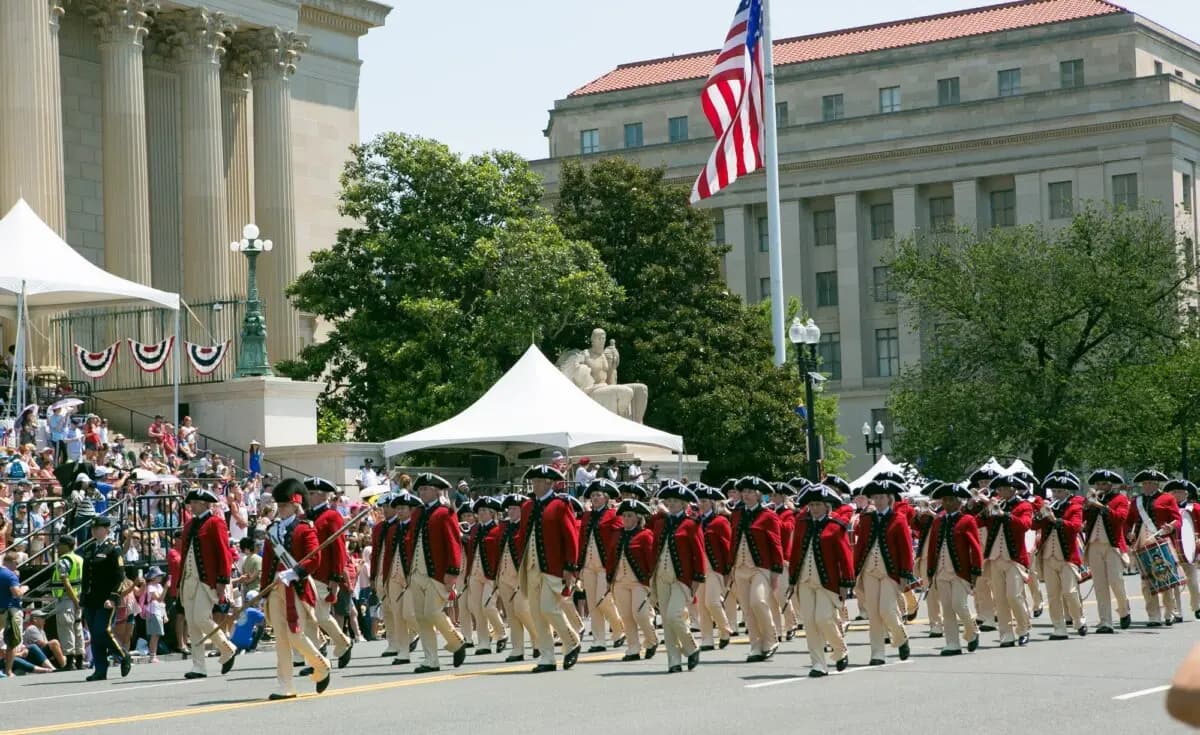 El desfile anual del Día de la Independencia Nacional en Washington el 4 de julio de 2025. (Lisa Fan/The Epoch Times)