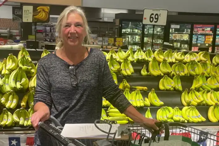 Amy Marseglia en su segundo trabajo como compradora personal de comestibles. (Cortesía de Amy Marseglia)