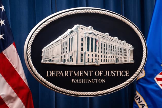 El Departamento de Justicia en Washington el 12 de febrero de 2025. (Madalina Vasiliu/The Epoch Times)