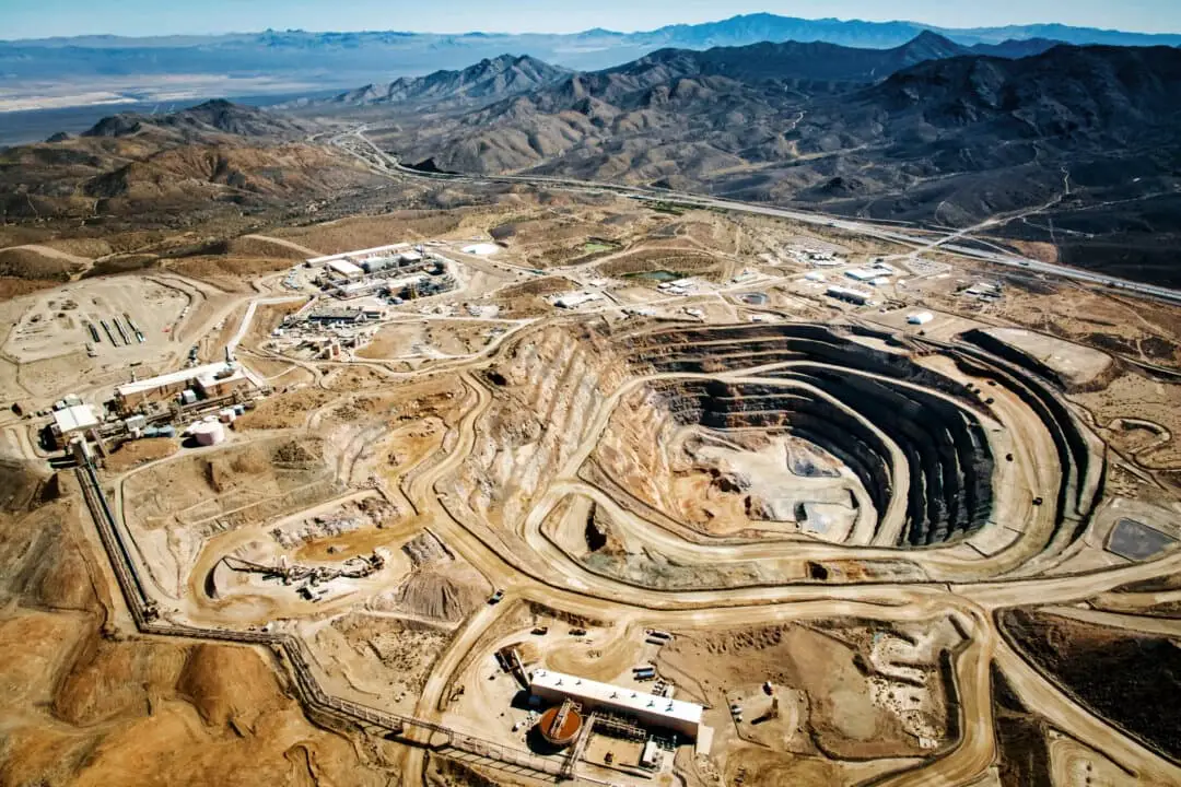 La mina de MP Materials en Mountain Pass, California, en 2024. (MP Materials a través de AP)