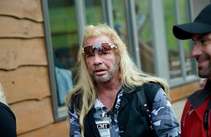 “Dog the Bounty Hunter”, Duane Chapman durante una filmación en Malone, Nueva York, el 28 de junio de 2015. (Scott Olson/Getty Images)