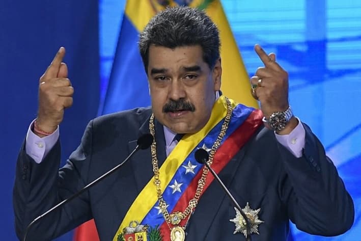 El presidente venezolano, Nicolás Maduro, en Caracas, Venezuela, el 22 de enero de 2021. (Matias Delacroix/AP Photo)