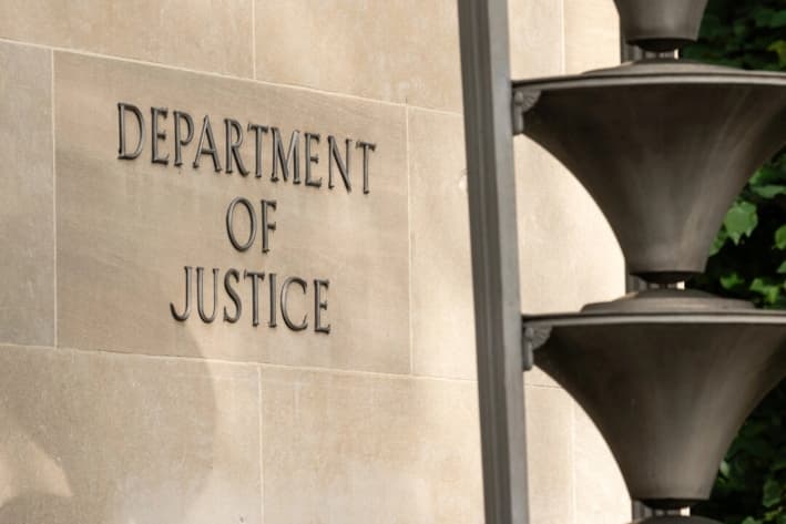 El edificio del Departamento de Justicia en Washington, el 20 de julio de 2025. (Eric Lee/Getty Images)