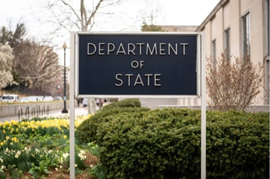 El Departamento de Estado de EE. UU. en Washington, el 28 de marzo de 2025. (Madalina Vasiliu/The Epoch Times)