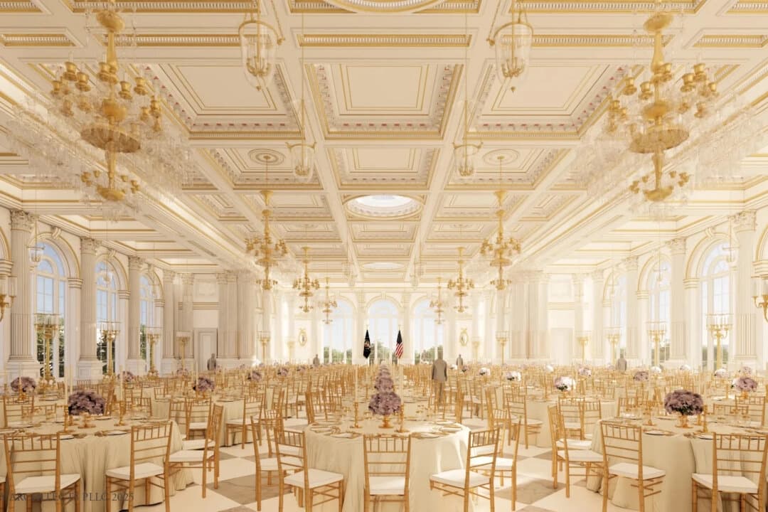 Una representación del salón de baile propuesto para la Casa Blanca. (La Casa Blanca).